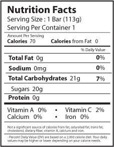 lemonlime nutrition facts