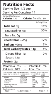 vanilla nutrition facts